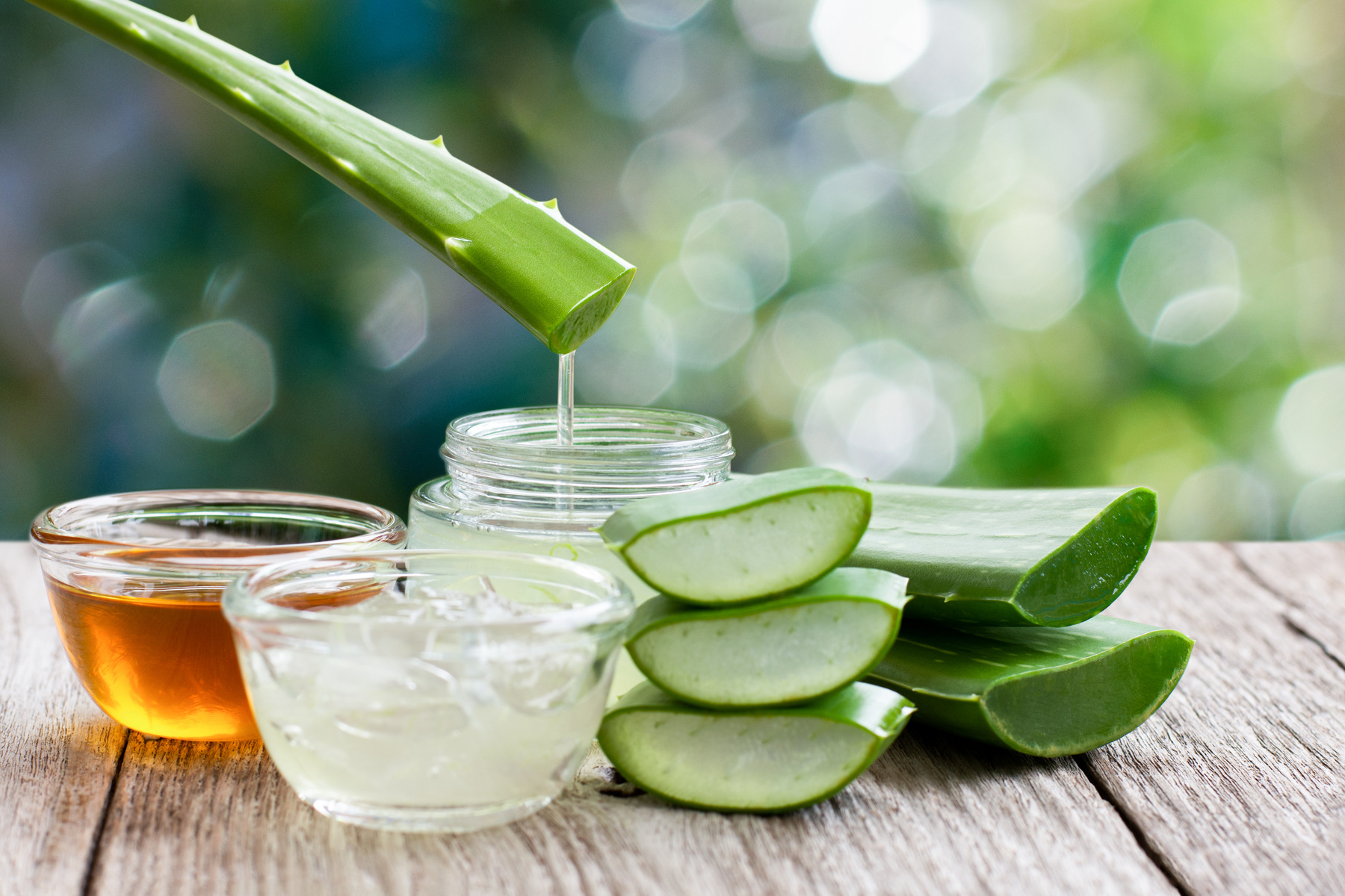 Aloe vera gel honey